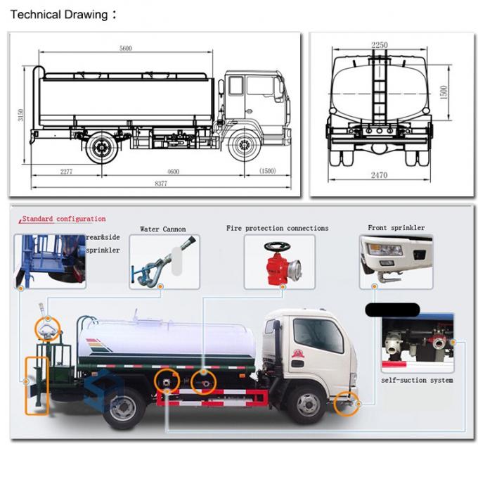 Water Tank Truck 6x4 LHD/RHD 15M3 Water Tank Vehicle, Water Carrier Truck