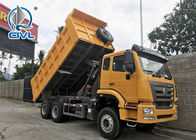 30t heavy Dump Truck 10 Wheel 336hp / 371hp tipper truck HOWO 6 x 4 Hyva Hydraulic Front lift  yellow color
