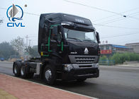 SINOTRUK HOWO A7 6 X 4 Tractor Truck , New Prime Mover Truck for Sale , Wild Black color
