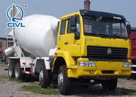 Sinotruk SWZ 340hp Concrete Mixer Trucks 10cbm , 8X4 Manual Truck Mixer