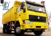 Heavy Duty Dump Truck / Diesel 6 x 4 Dump Truck Yellow 336 Horsepower Manual