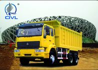 Heavy Duty Dump Truck / Diesel 6 x 4 Dump Truck Yellow 336 Horsepower Manual