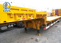 Yellow 3 Axles Low Bed Semi Trailer Trucks / 20T 30T Manual side tipper Truck Trailer Howo