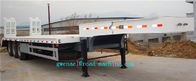 3 Axles Manual Semi Trailer Trucks Low Bed Two Single Cargo Truck New Condition