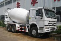 White 13 CBM Cement Mixer Truck Concrete Mixing Equipment , 6x4 Driving Casting Steel Made Tank