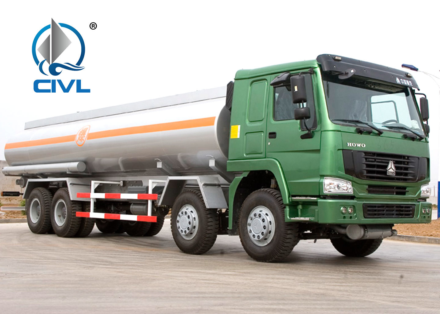 New HOWO Fuel Tank Truck Manual 30000L Oil Tanker Truck 8X4 371hp Engine Best Quality