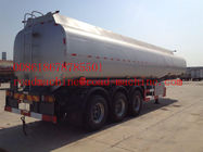 White Color Liquid Tanker Truck , Oil Fuel Tank Truck 371hp 20 - 25m3