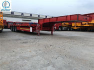 Hydraulic Flatbed International Semi Truck Trailer 80 Tons 17m Strong Loading Construction Machines