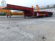 Hydraulic Flatbed International Semi Truck Trailer 80 Tons 17m Strong Loading Construction Machines