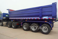 3 axles dumper aggregate side dump tipping trailers 45cbm tipper gooseneck grain dumping semi trailers for sale