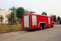 14m3 Water Tank Fire Fighting Trucks , Sinotruk Howo Fire Engine Truck Euro II Engine Red Color