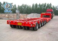 Colored Low Bed Semi Trailer , Low Floors Semitrailer Transport Heavy Vehicles Semitrailer