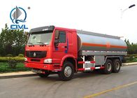 Oil Tanker Truck 6 x 4 25000l SINOTRUK HOWO brand 12.00R20 Radial Tire Euro II 371hp