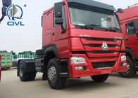 Red EUROII 336hp 6x4 Prime Mover Truck With 1 Sleeper