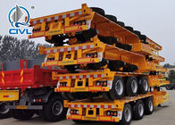 SINO TRUK Utility 3 Axles Semi Trailer Trucks / Flat Low Bed Trailer