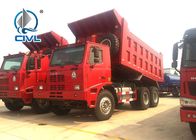 HOVA 60 Ton 6x4 Mining Heavy Duty Dump Truck for Transport , Red