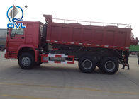 6 x 4 336hp Sinotruk Howo Tipper  Dump Truck Hyva Lifting thickness of bottom and side