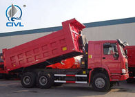 6 x 4 336hp Sinotruk Howo Tipper  Dump Truck Hyva Lifting thickness of bottom and side