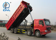 Sinotruck Front Hydraulic Lifting  8 x 4 Heavy Duty Dump Truck 371HP Engine, LHD/RHD