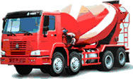 White / Red Steel Wearproof Concrete Mixing Equipment Concrete Mixer Trucks 8 x 4 420 HP
