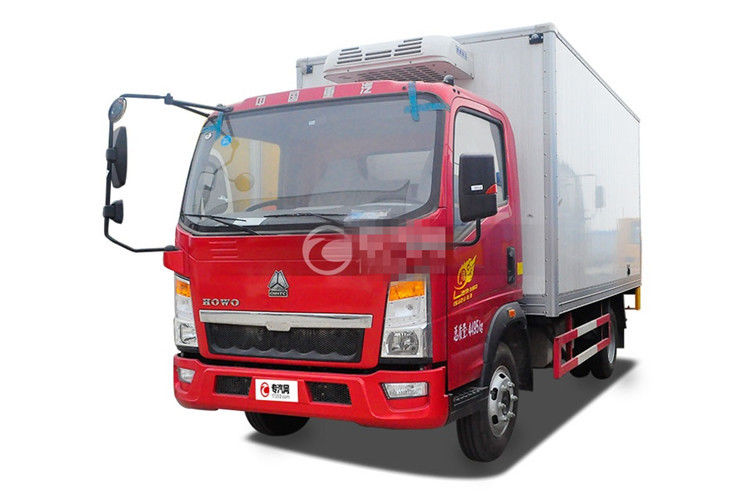 Light Duty Trucks 4*2 Freezer Truck Box 4150*1990*1840 Red Color