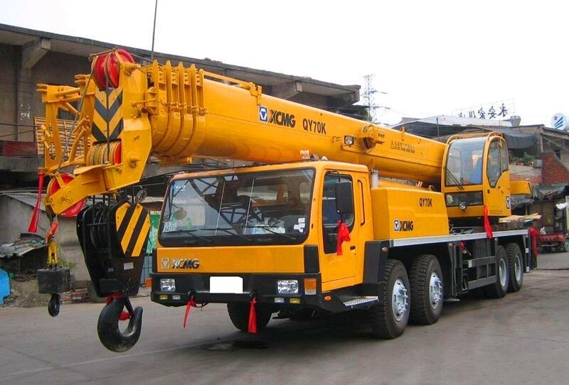 yellow crane truck toy