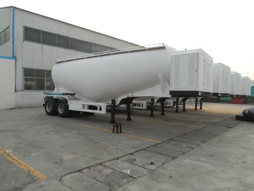 50M3 Bulk Cement Semi Trailer Trucks with 3 Pcs 13T Fuwa Brand Axles and Weichai engine Bohai Air compressor