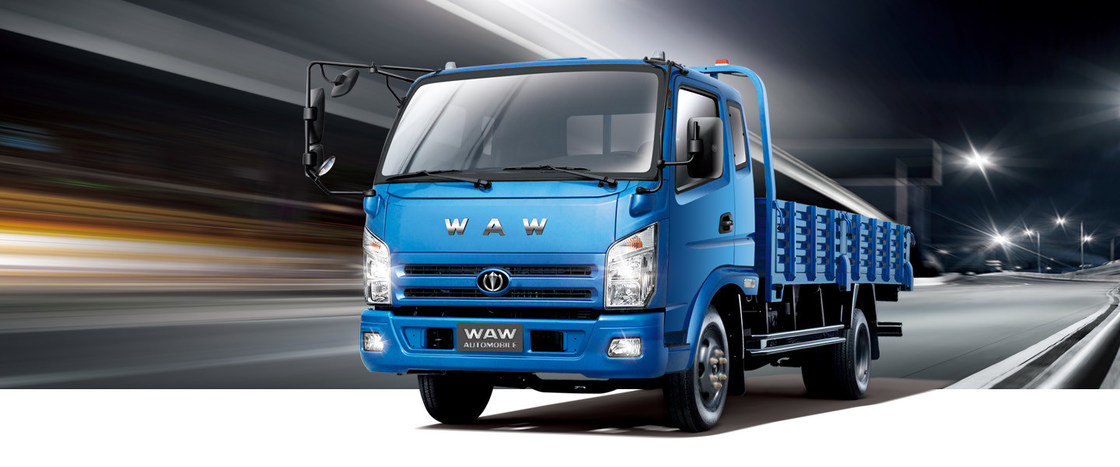 Waw Flatbed Light Duty Trucks Cargo Truck A Series Extended Cab 100 Km / H