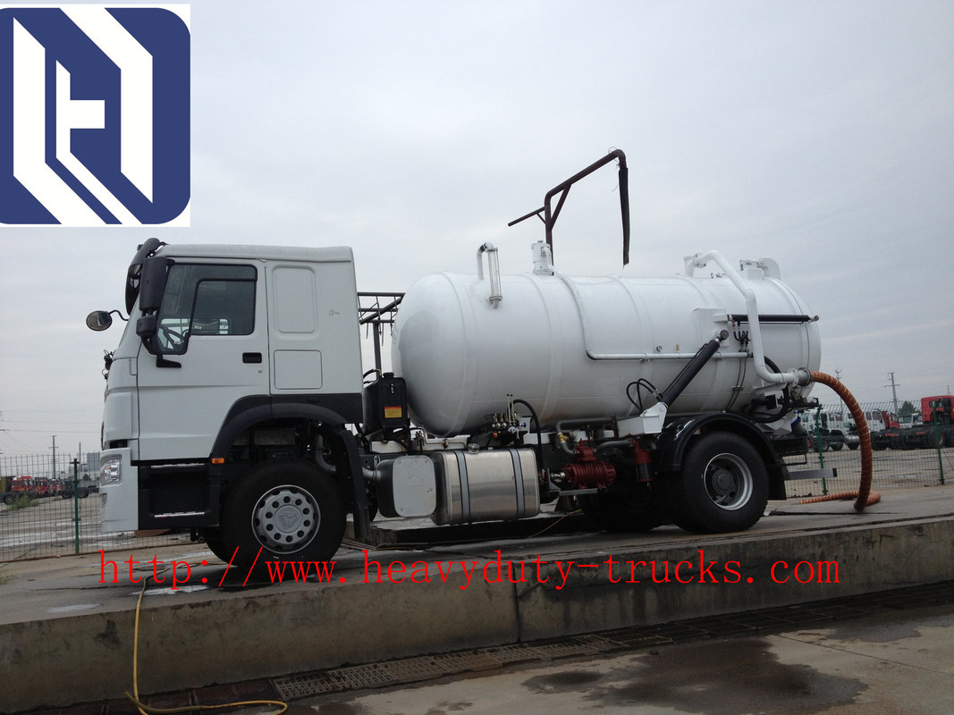 6x4 12m3 SINOTRUK HOWO 336hp Sewage Pump Truck With Safety Belts