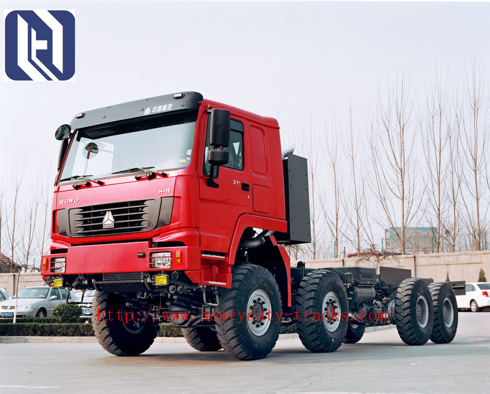 Red 6x4 Prime Mover Truck EURO II , 5 ton Transport Semi Trailer Truck