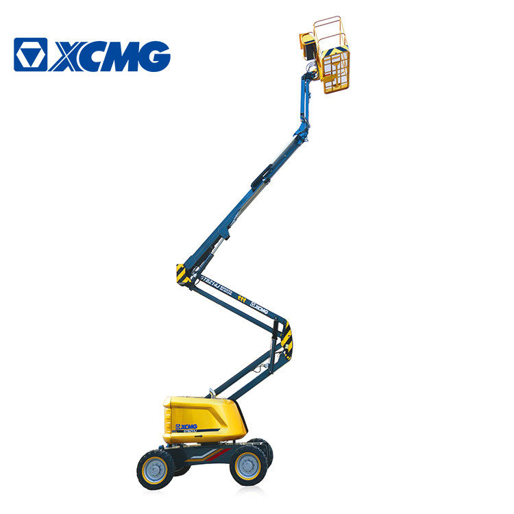 14m Electrical Articulated Aerial Work Platform , Yellow Extensible Boom Platforms