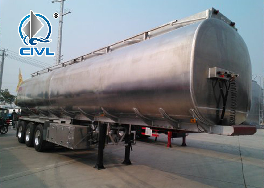 Oil Tank Tanker Semi Trailer Trucks 30000L 3 Axle Aluminum Or Stainless
