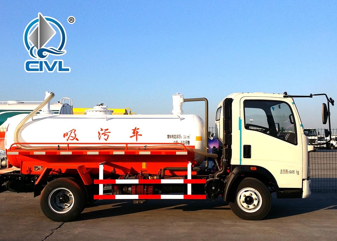 4x2 160HP 10m3 Sewage Suction Truck / Vacuum Tanker Sewage Sucking Truck