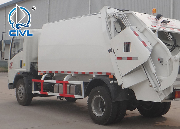 4 x 2 10m³ SINOTRUK HOWO Compact Garbage Truck With Hydraulic PRessure