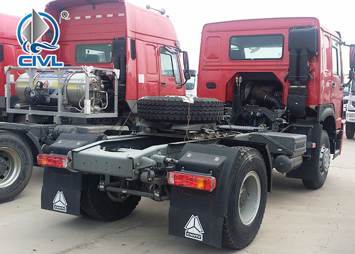 Red EUROII 336hp 6x4 Prime Mover Truck With 1 Sleeper