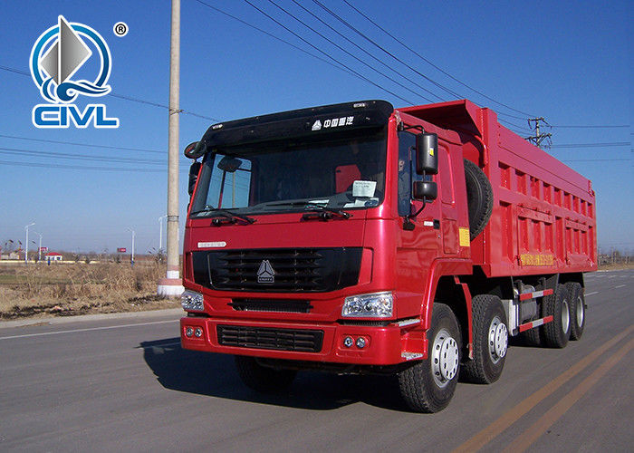 High Loading Capacity New Sinotruk Howo Dump Truck 371 HP 12 Wheels 50 ...