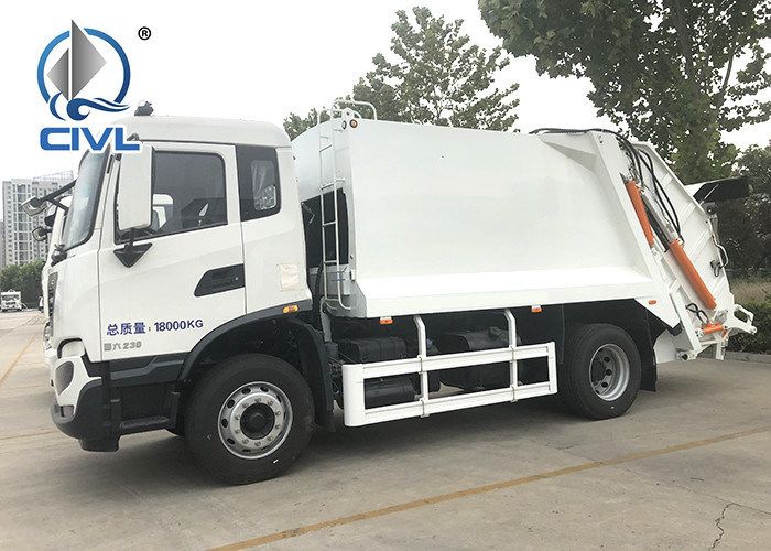New White 4x2 Garbage Compactor Truck City Cleaning Waste Management