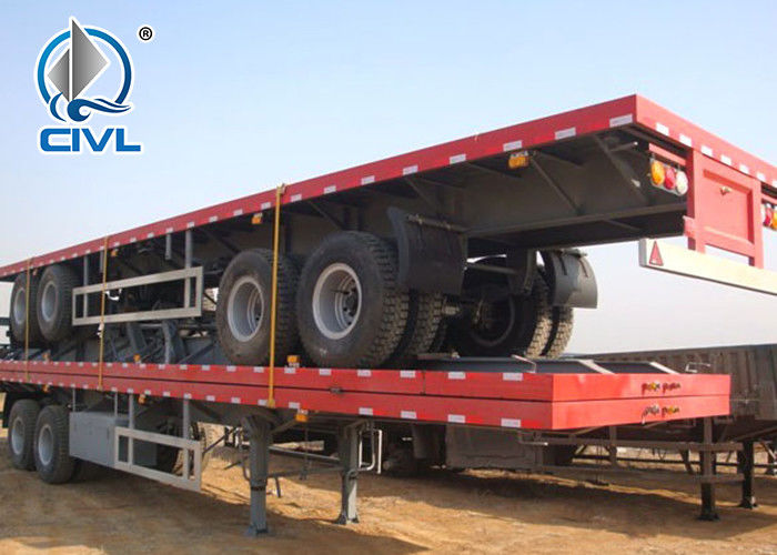 Promo SINO TRUK Utility 3 Axles Semi Trailer Trucks / Flat Low Bed Trailer highly cost effective