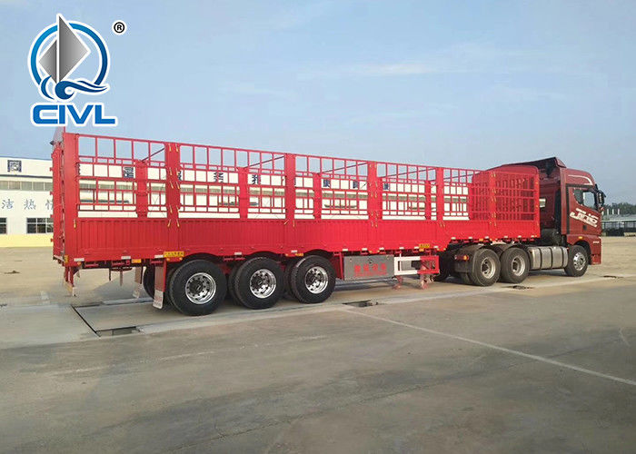 Cargo Lorry Semi Trailer  3 Axle Semi Trailer Trucks With Manual Transmission