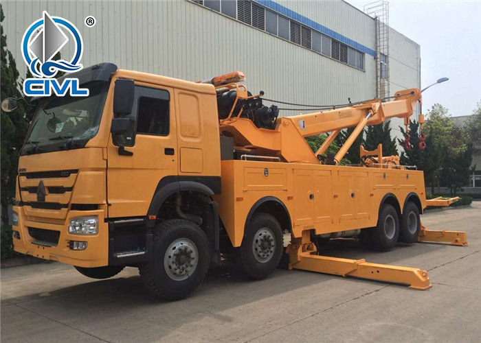 SINOTRUK HOWO7 10 Tires 50T Road Wrecker Tow Truck  Recovery Truck 6x4 Tow Truck EuroII 371hp