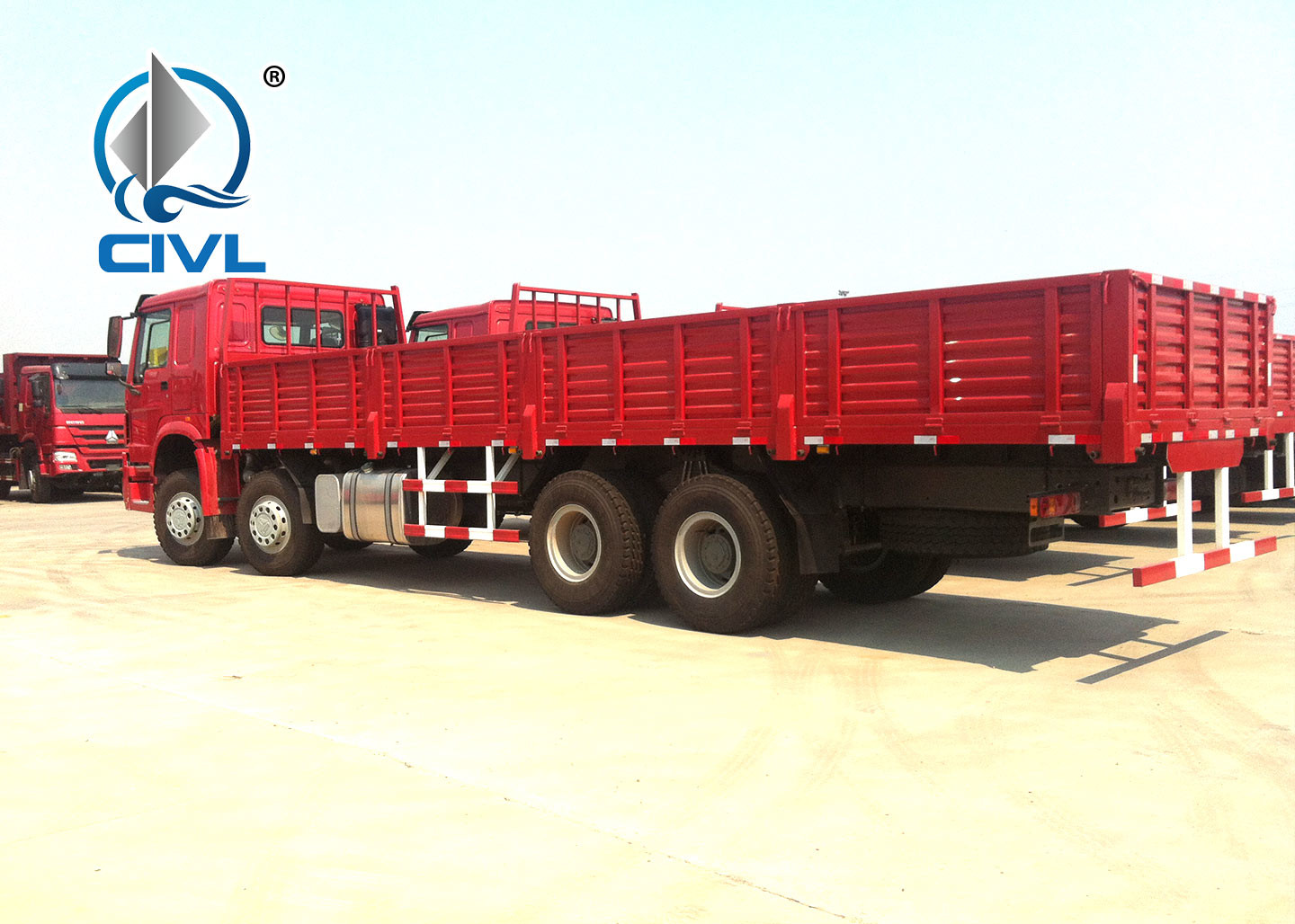 Flatbed Sinotruk General 40 Tons 8x4 Heavy Cargo Trucks