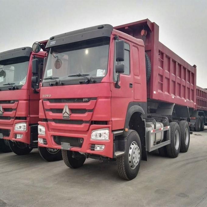 6 x 4 336hp Sinotruk Howo Tipper Dump Truck Hyva Lifting thickness of